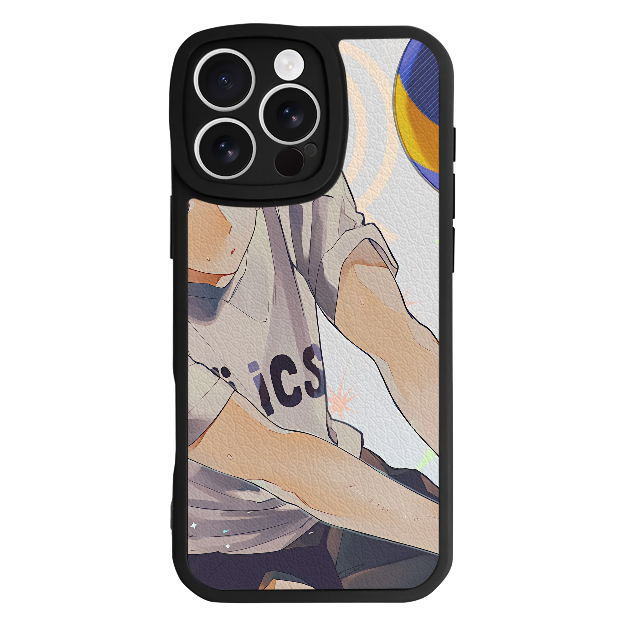 （画像用） ハイキュー!! Haikyu!! 【iPhone 16シリーズ対応】シリコンスマホケース（レザー調） 材質：シリコン